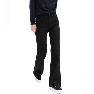 GAP 1969 Authentic Flare Black Denim Jeans Sz 26R Regular
